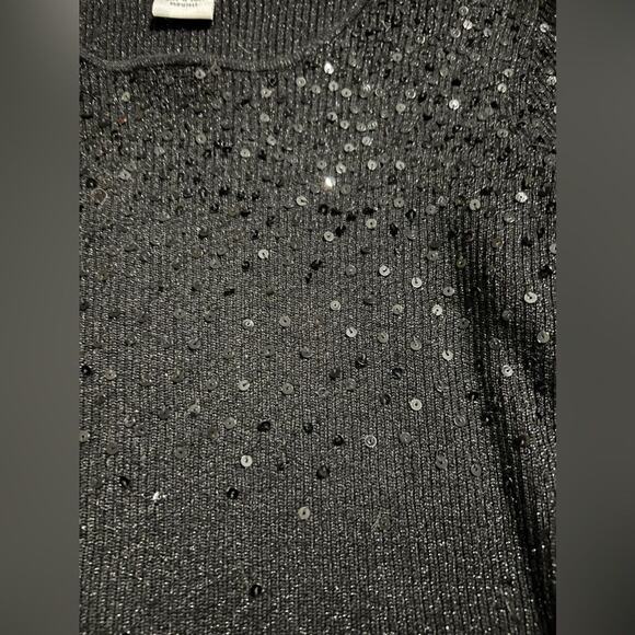 Lauren Michelle Ombré Sequined Sweater Black Sz Small - Picture 9 of 15